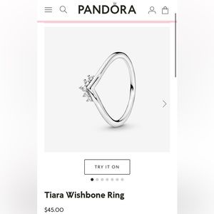 Pandora Tiara Wishbone Ring